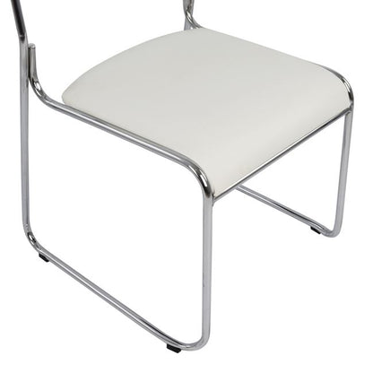 Conference office chair HM1019.02 White color 48,5x51,5x77 cm