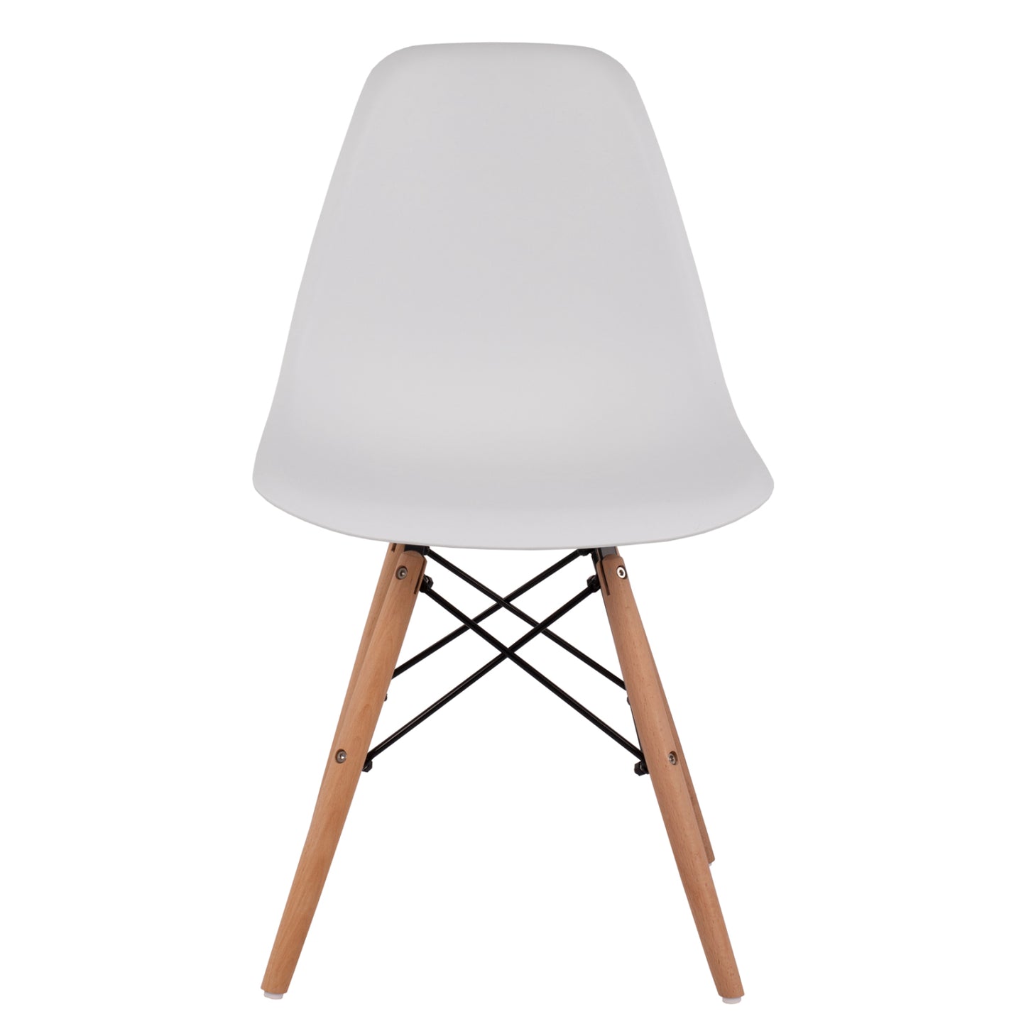 DINING CHAIR 2PCS TWIST HM8460.21 WHITE PP--BEECH WOOD 46x50x82Hcm.
