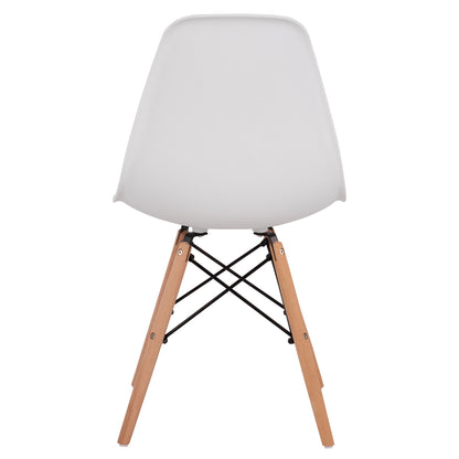 DINING CHAIR 2PCS TWIST HM8460.21 WHITE PP--BEECH WOOD 46x50x82Hcm.
