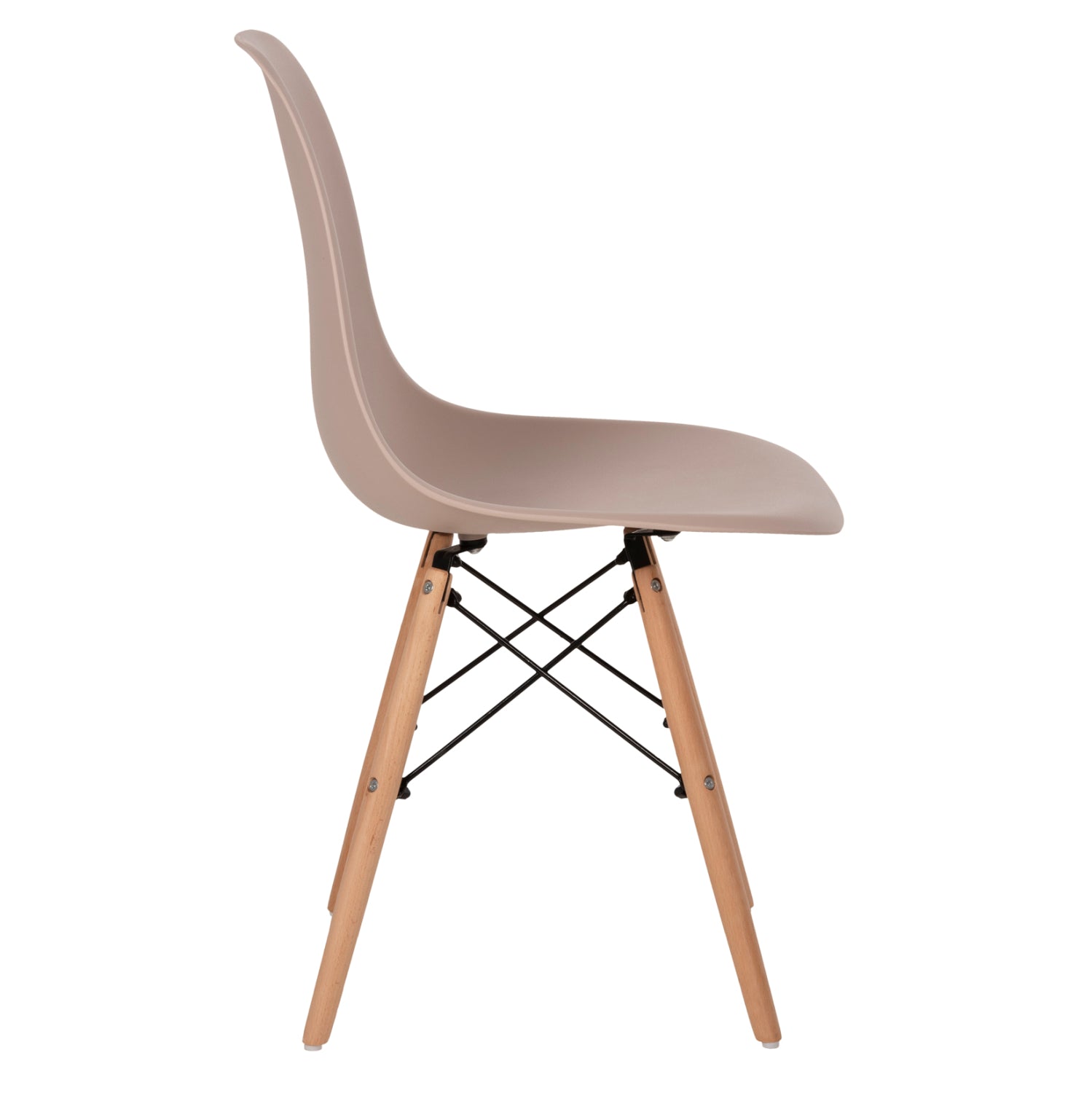 DINING CHAIR 2PCS TWIST HM8460.55 CAPPUCCINO PP--BEECH WOOD 46x50x82Hcm.