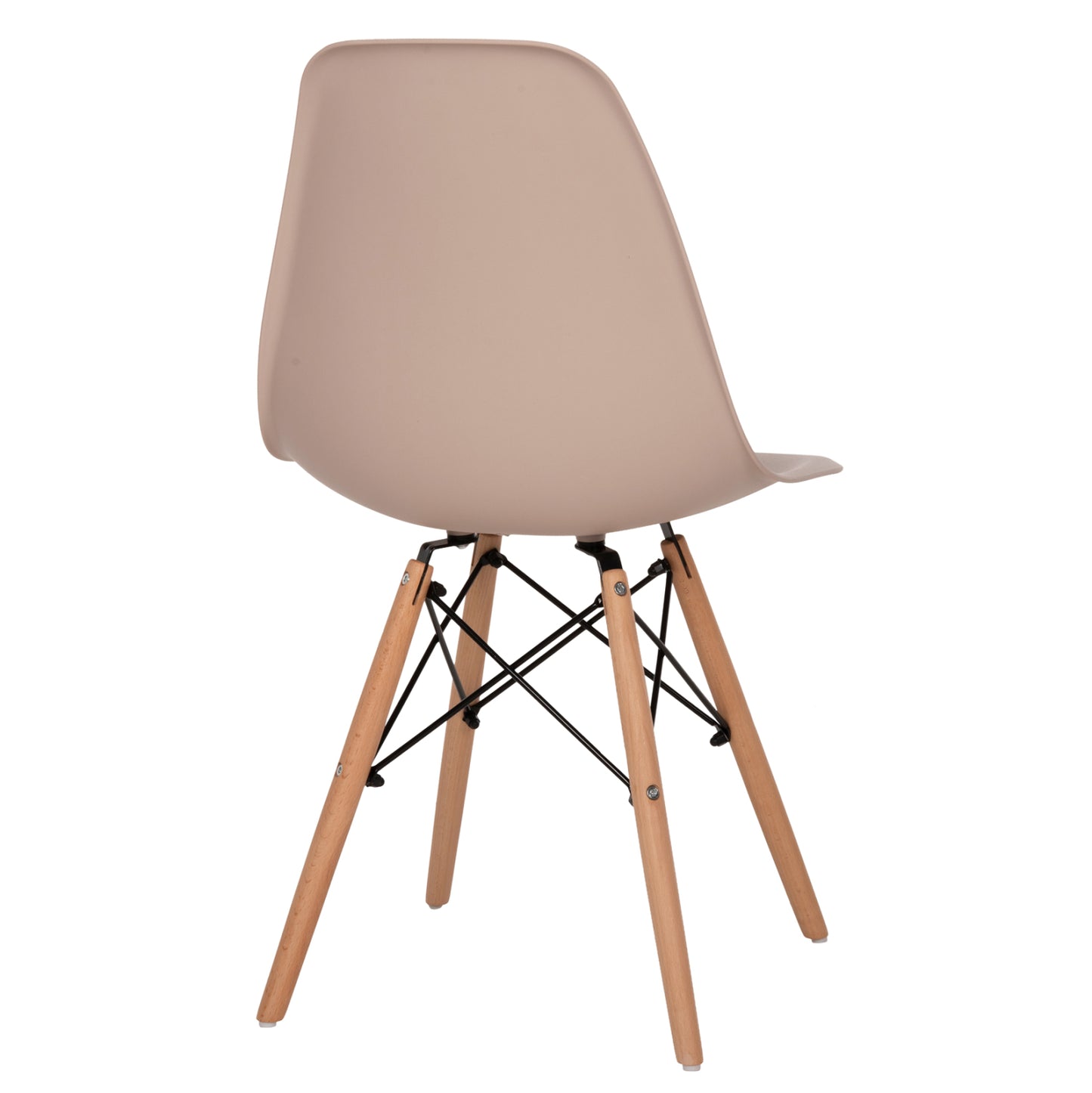 DINING CHAIR 2PCS TWIST HM8460.55 CAPPUCCINO PP--BEECH WOOD 46x50x82Hcm.