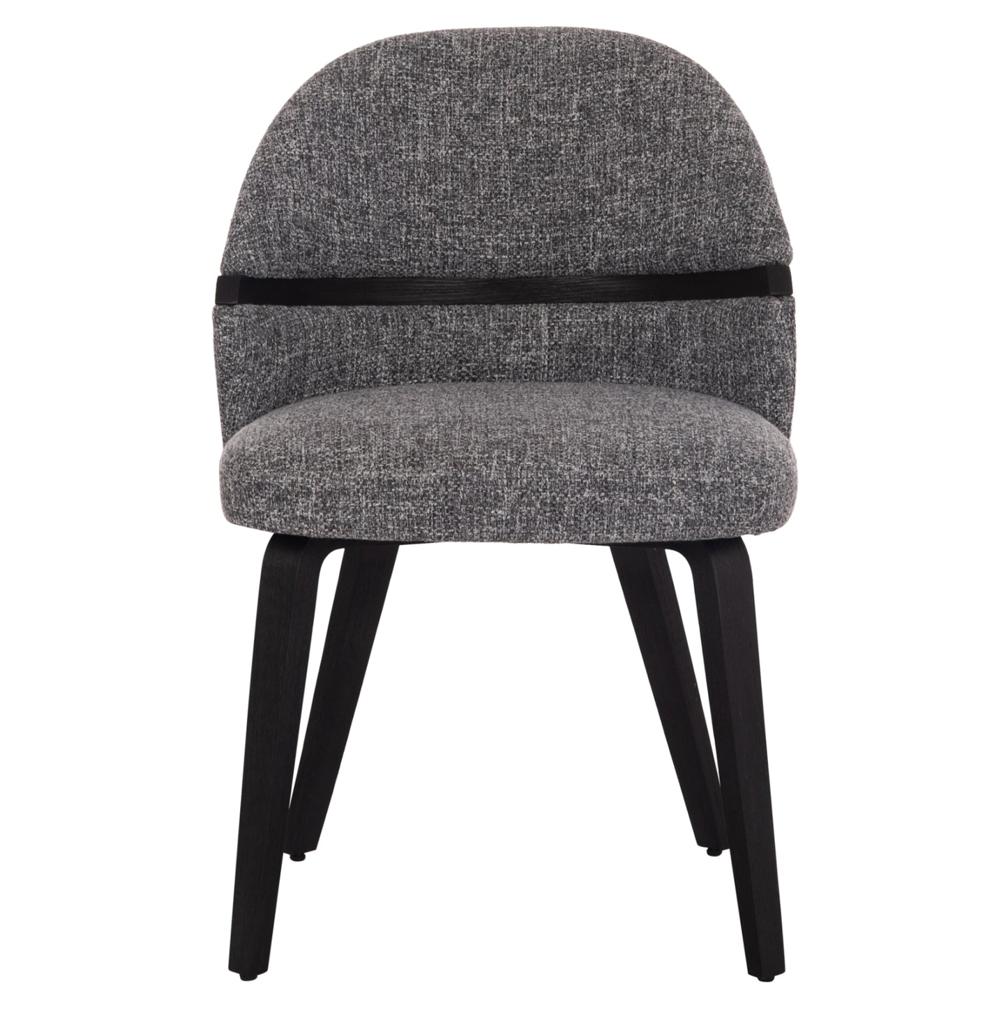 DINING CHAIR DEKKER HM18249.02 PLYWOOD IN BLACK--FABRIC IN GREY 50x60x80Hcm.