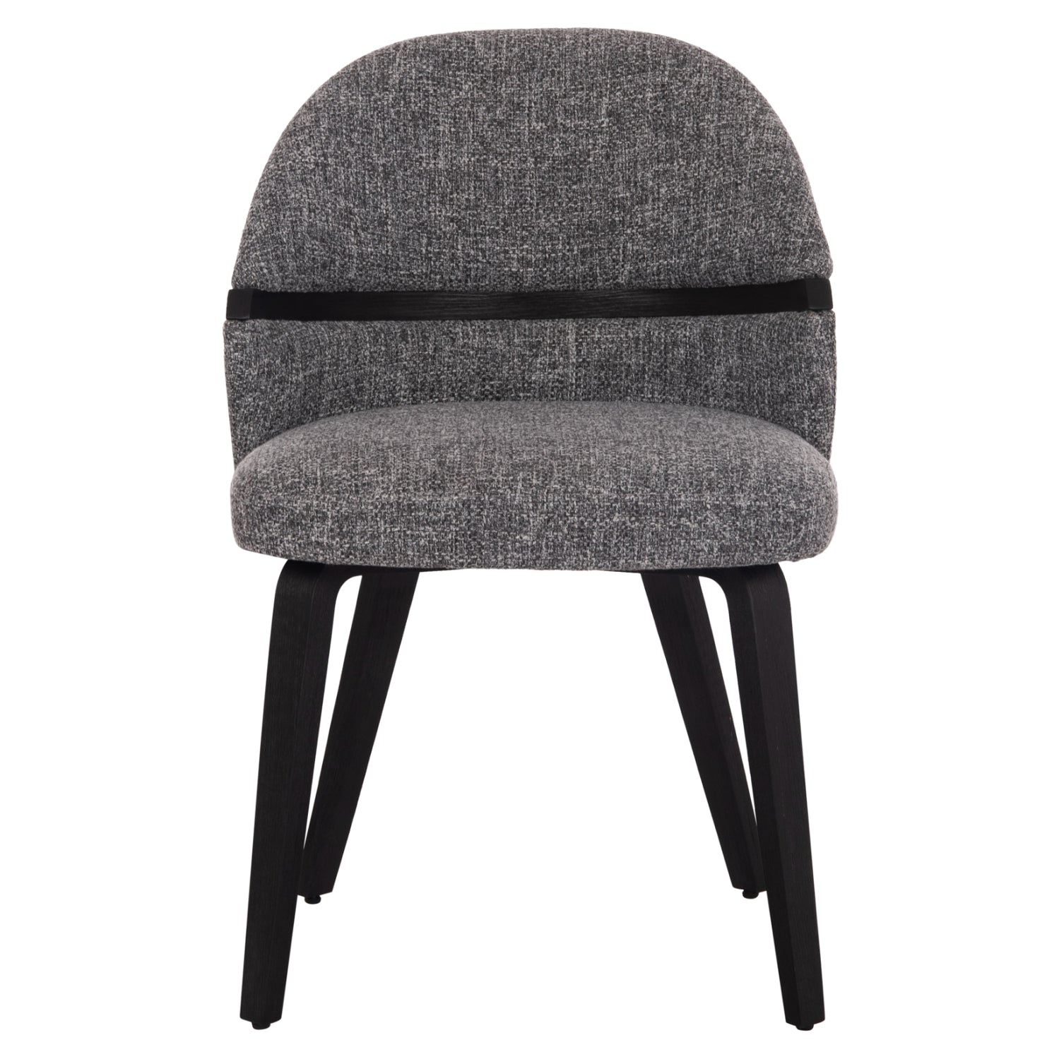 DINING CHAIR DEKKER HM18249.02 PLYWOOD IN BLACK--FABRIC IN GREY 50x60x80Hcm.