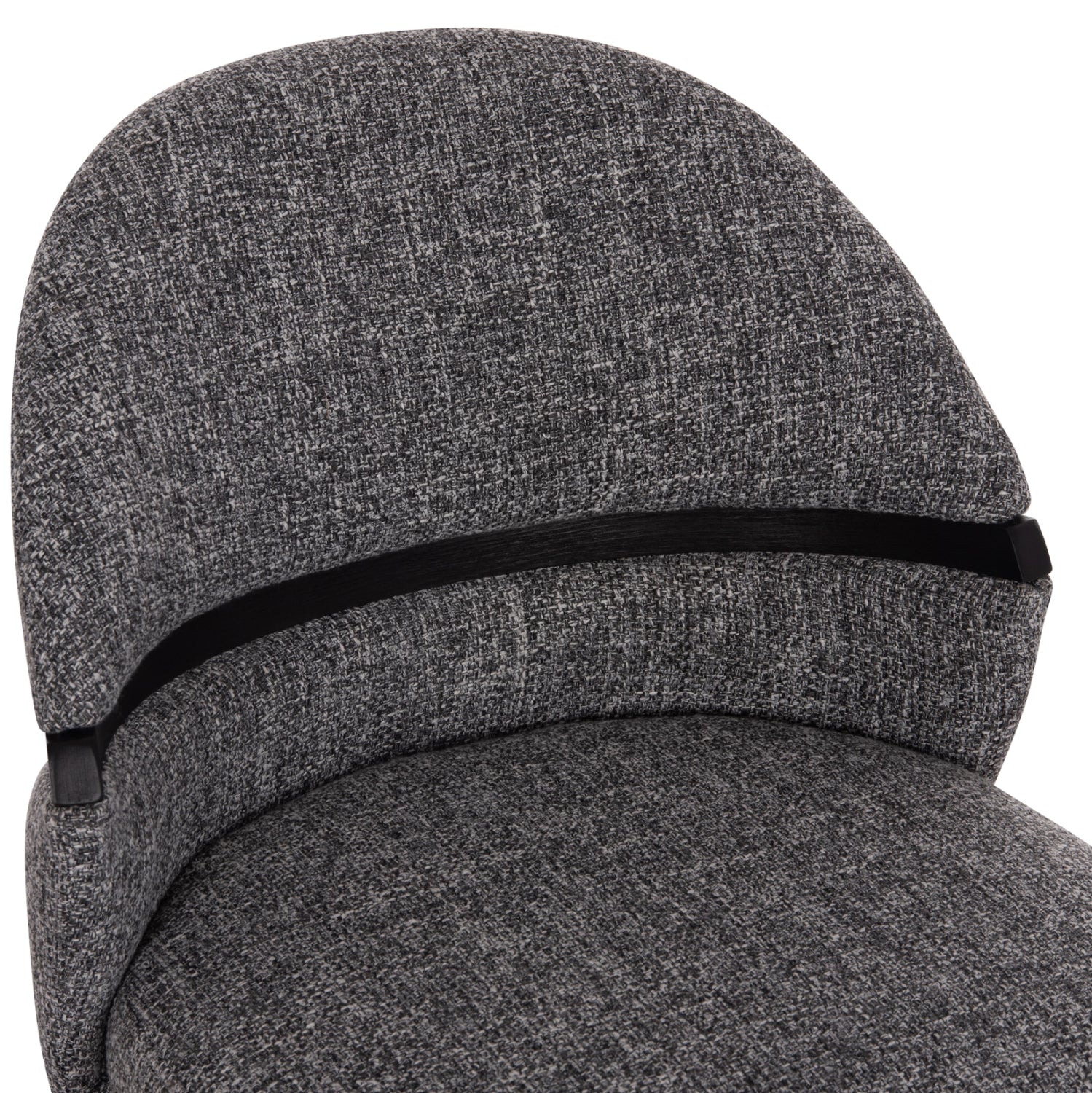 DINING CHAIR DEKKER HM18249.02 PLYWOOD IN BLACK--FABRIC IN GREY 50x60x80Hcm.
