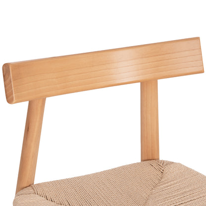 DINING CHAIR OSORIO HM18335.01 RUBBERWOOD & ROPE IN NATURAL (BEECH) COLOR 51x55x74Hcm.