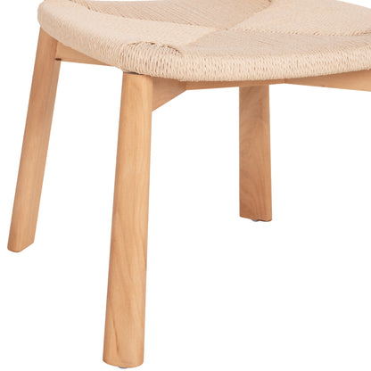 DINING CHAIR OSORIO HM18335.01 RUBBERWOOD & ROPE IN NATURAL (BEECH) COLOR 51x55x74Hcm.