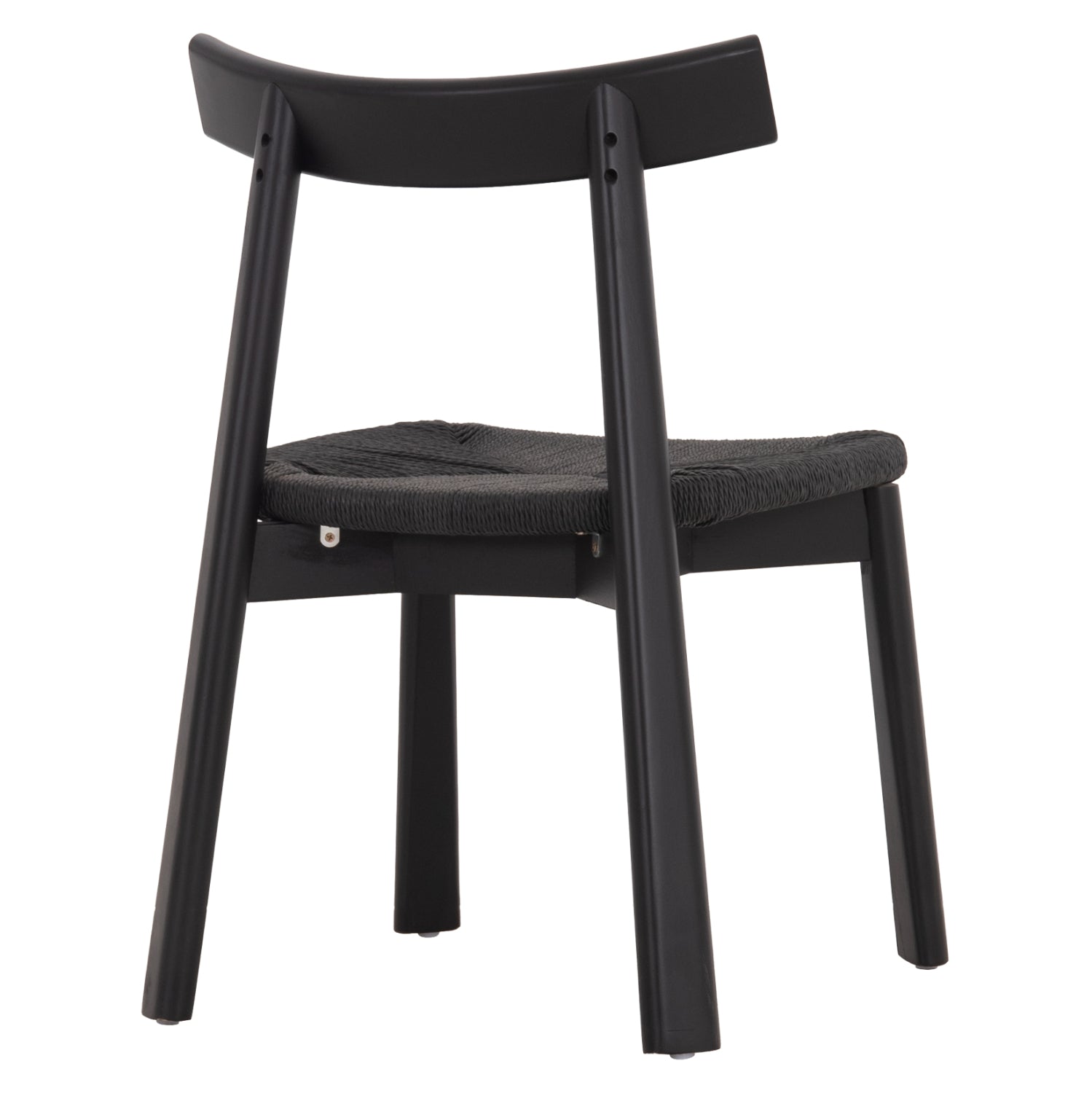 DINING CHAIR OSORIO HM18335.02 RUBBERWOOD & ROPE IN BLACK 51x55x74Hcm.
