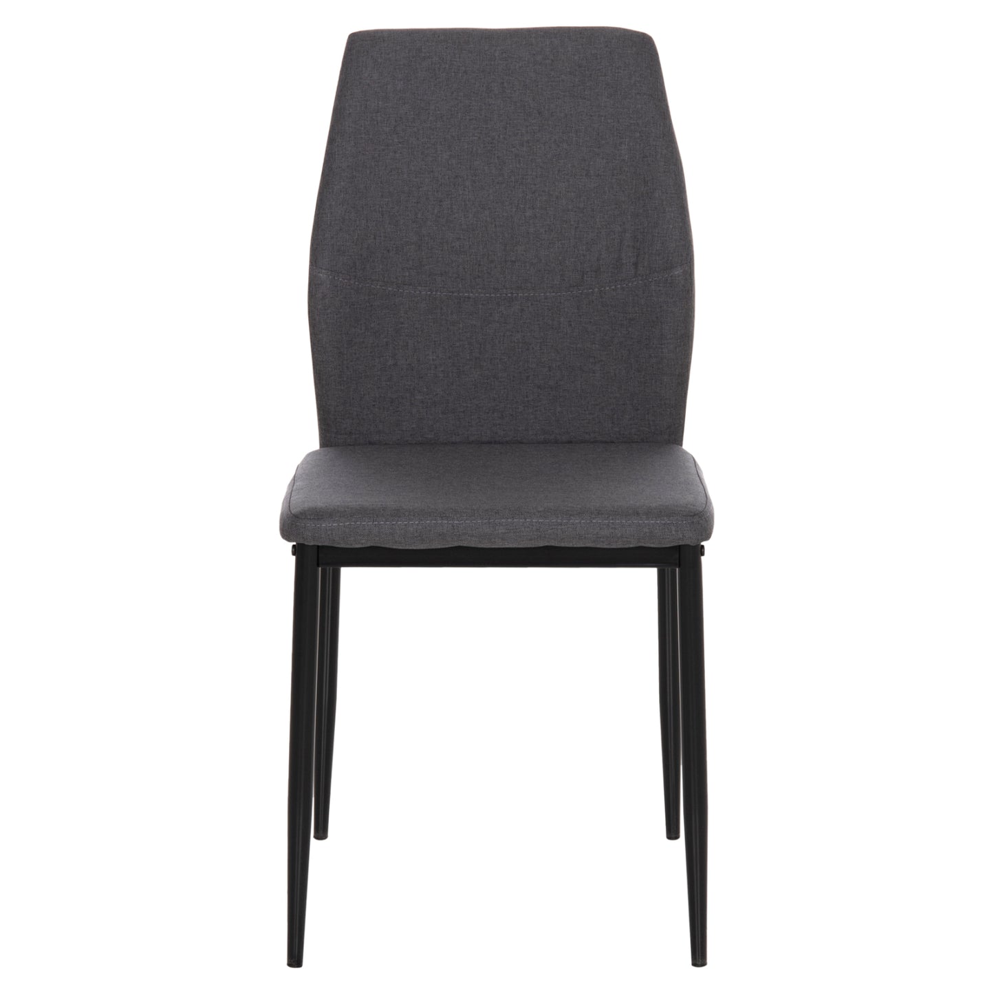 DINING CHAIR DIAZ HM18346.01 GREY FABRIC-METAL LEGS IN BLACK 41,5x52x87Hcm.