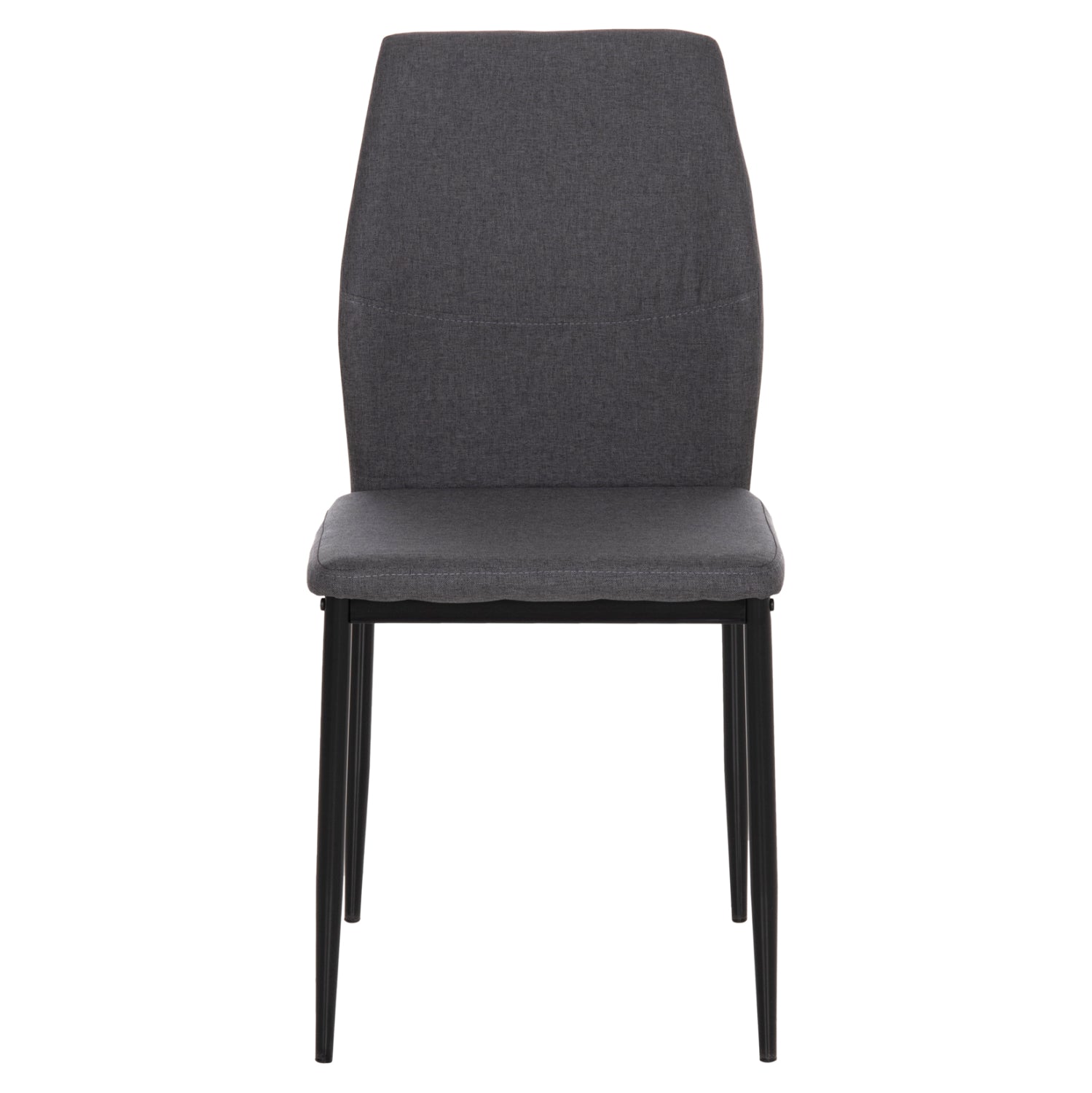 DINING CHAIR DIAZ HM18346.01 GREY FABRIC-METAL LEGS IN BLACK 41,5x52x87Hcm.