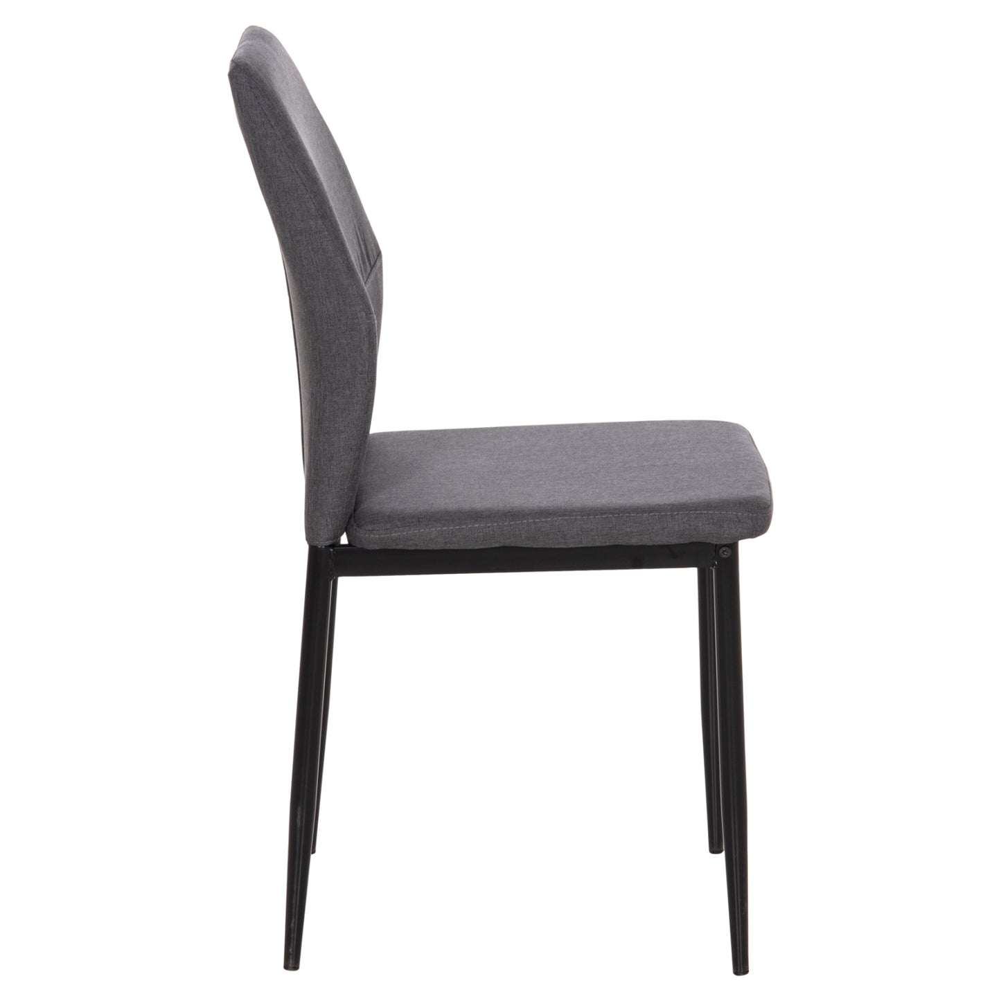 DINING CHAIR DIAZ HM18346.01 GREY FABRIC-METAL LEGS IN BLACK 41,5x52x87Hcm.