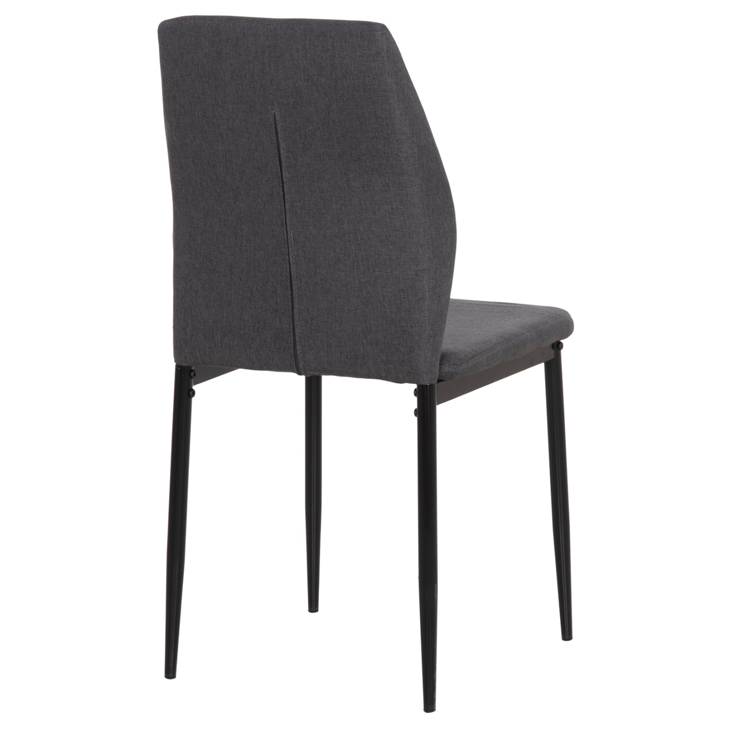 DINING CHAIR DIAZ HM18346.01 GREY FABRIC-METAL LEGS IN BLACK 41,5x52x87Hcm.