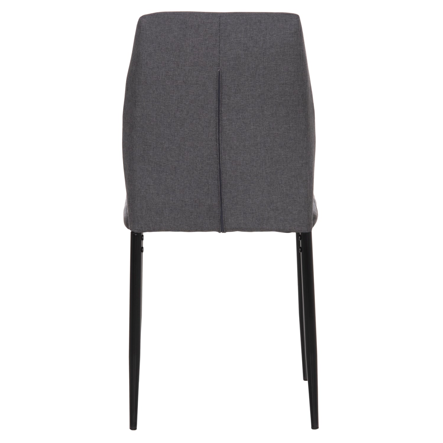 DINING CHAIR DIAZ HM18346.01 GREY FABRIC-METAL LEGS IN BLACK 41,5x52x87Hcm.