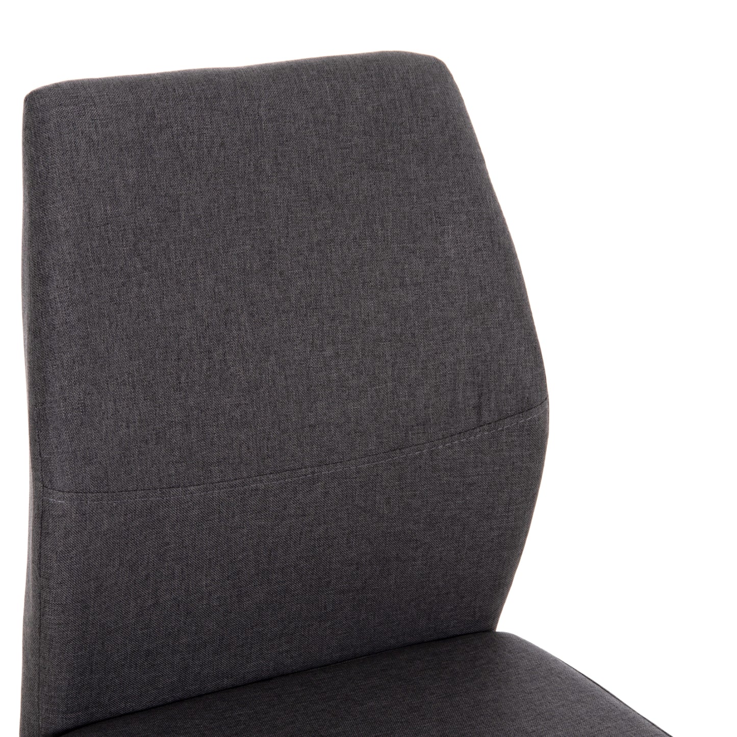 DINING CHAIR DIAZ HM18346.01 GREY FABRIC-METAL LEGS IN BLACK 41,5x52x87Hcm.