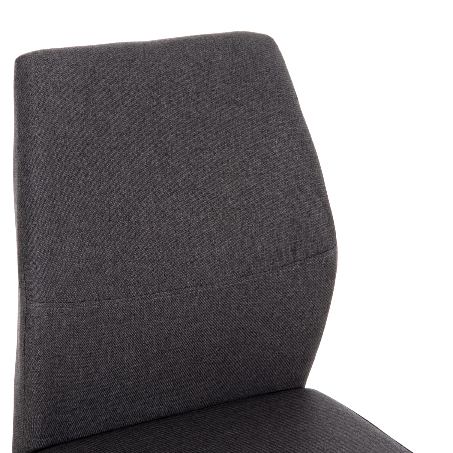 DINING CHAIR DIAZ HM18346.01 GREY FABRIC-METAL LEGS IN BLACK 41,5x52x87Hcm.