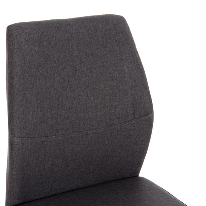 DINING CHAIR DIAZ HM18346.01 GREY FABRIC-METAL LEGS IN BLACK 41,5x52x87Hcm.