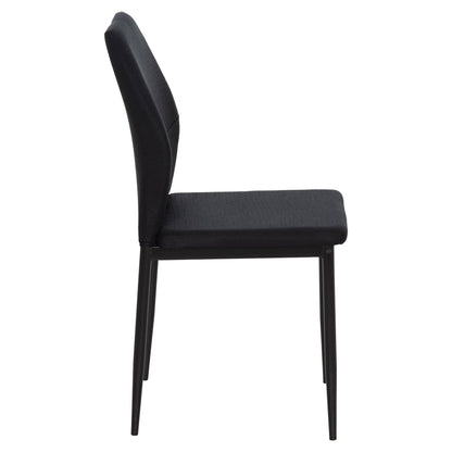 DINING CHAIR DIAZ HM18346.02 BLACK FABRIC & METAL LEGS 43x52x87Hcm.