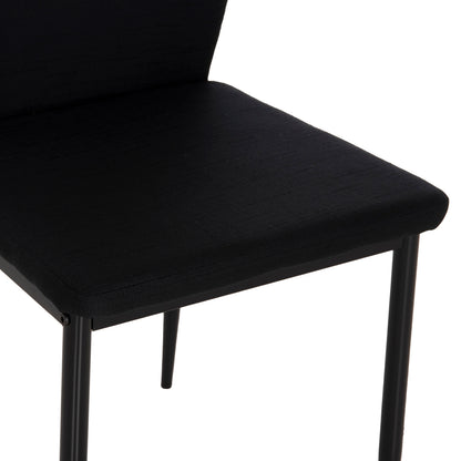 DINING CHAIR DIAZ HM18346.02 BLACK FABRIC & METAL LEGS 43x52x87Hcm.