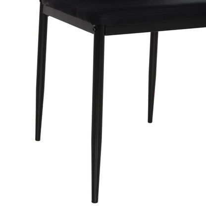 DINING CHAIR DIAZ HM18346.02 BLACK FABRIC & METAL LEGS 43x52x87Hcm.