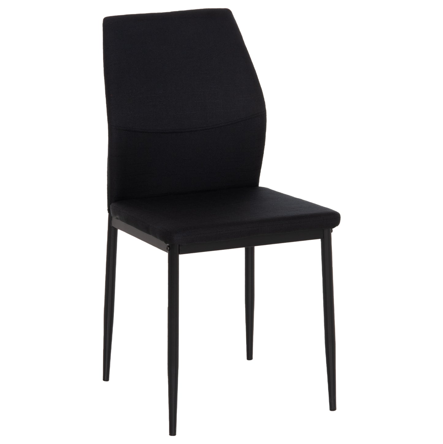 DINING CHAIR DIAZ HM18346.02 BLACK FABRIC & METAL LEGS 43x52x87Hcm.