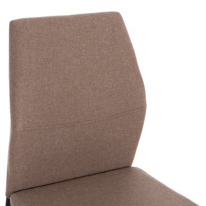 DINING CHAIR DIAZ HM18346.04 BEIGE FABRIC-METAL LEGS IN BLACK 43x52x87Hcm.