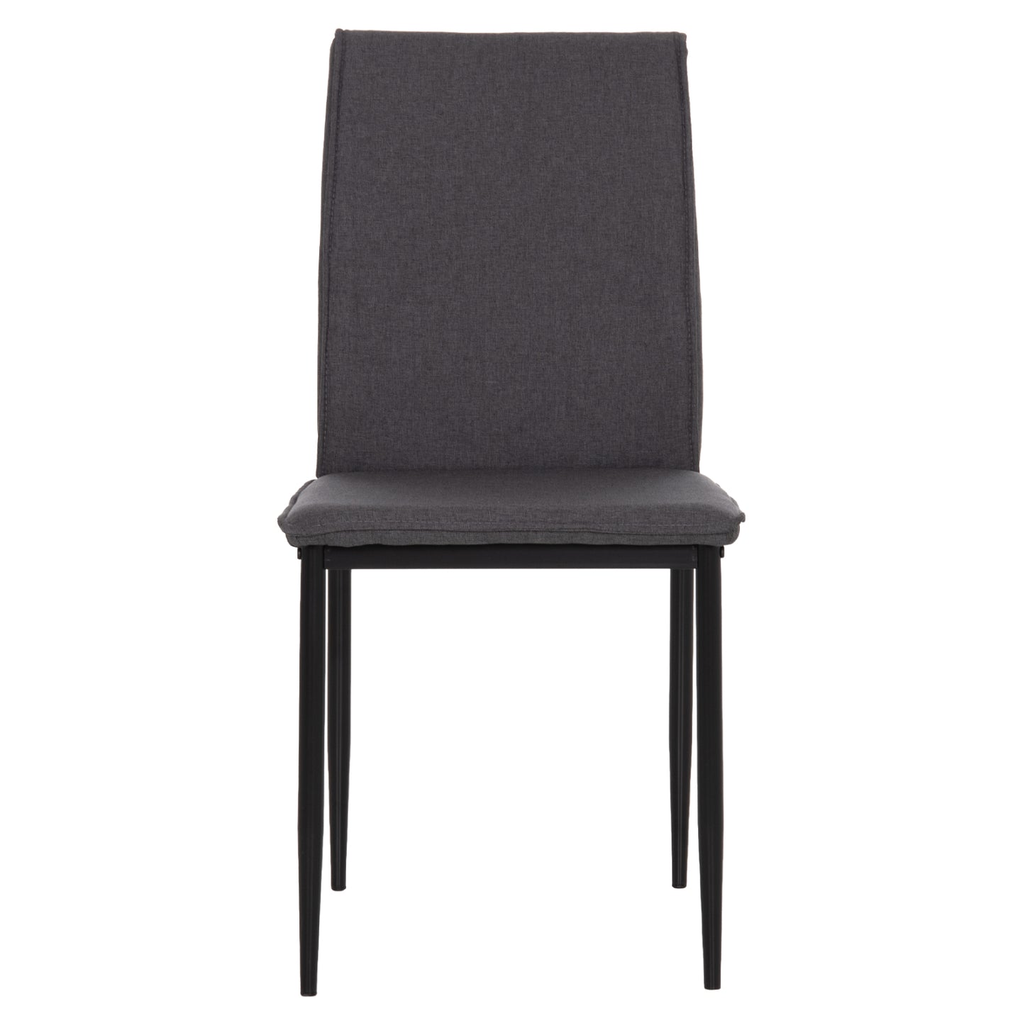 DINING CHAIR PERKY HM18347.01 GREY FABRIC-METAL LEGS IN BLACK 44x60x87H cm.