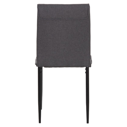 DINING CHAIR PERKY HM18347.01 GREY FABRIC-METAL LEGS IN BLACK 44x60x87H cm.