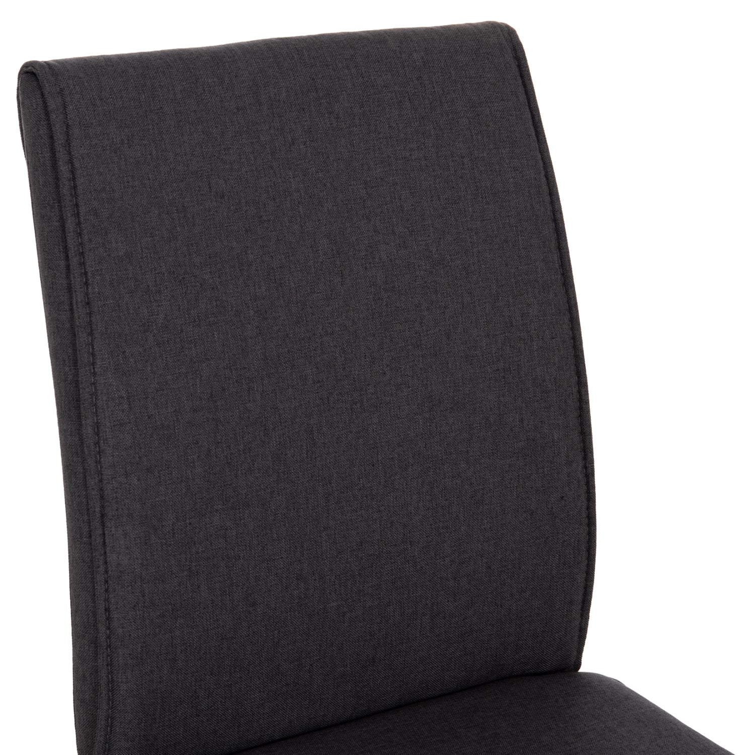 DINING CHAIR PERKY HM18347.01 GREY FABRIC-METAL LEGS IN BLACK 44x60x87H cm.