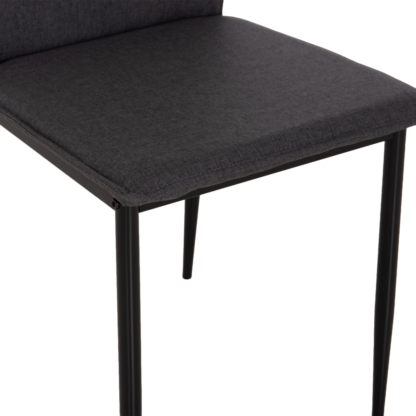 DINING CHAIR PERKY HM18347.01 GREY FABRIC-METAL LEGS IN BLACK 44x60x87H cm.