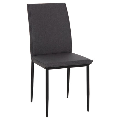 DINING CHAIR PERKY HM18347.01 GREY FABRIC-METAL LEGS IN BLACK 44x60x87H cm.