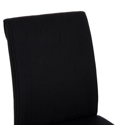 DINING CHAIR PERKY HM18347.02 BLACK FABRIC & METAL LEGS 44x60x87Hcm.