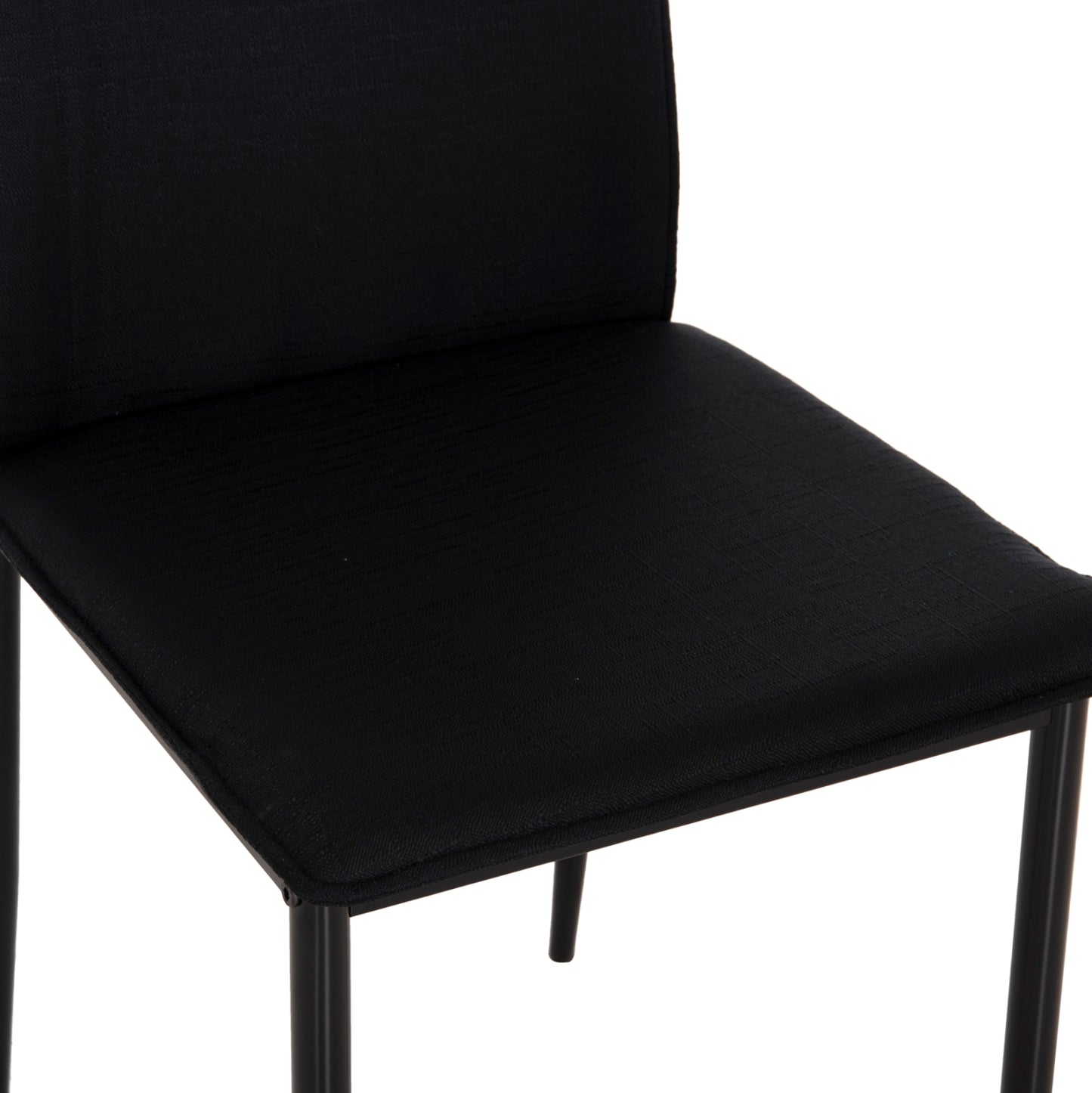 DINING CHAIR PERKY HM18347.02 BLACK FABRIC & METAL LEGS 44x60x87Hcm.