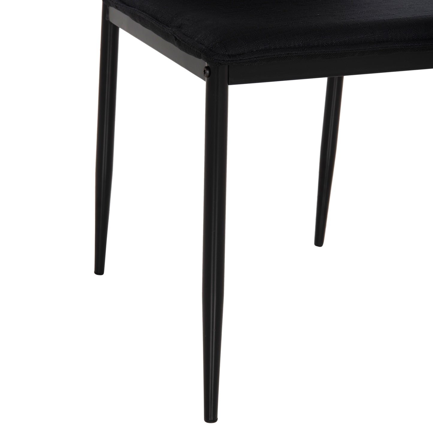 DINING CHAIR PERKY HM18347.02 BLACK FABRIC & METAL LEGS 44x60x87Hcm.