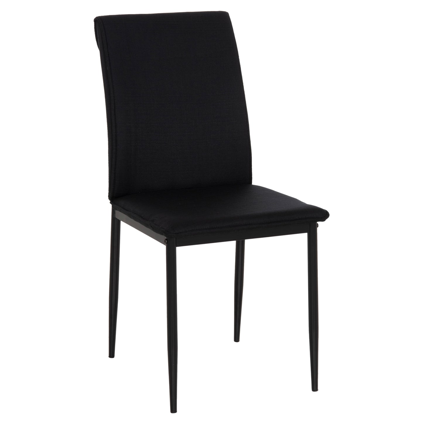 DINING CHAIR PERKY HM18347.02 BLACK FABRIC & METAL LEGS 44x60x87Hcm.