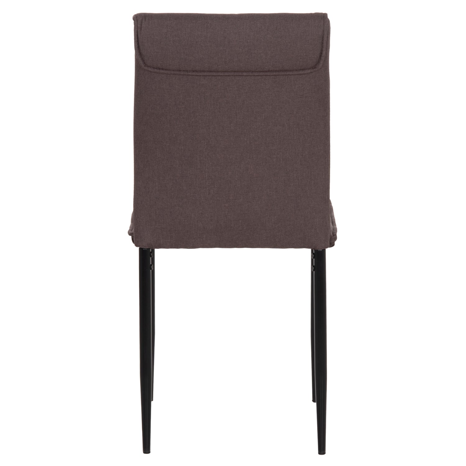 DINING CHAIR PERKY HM18347.03 BROWN FABRIC-METAL LEGS IN BLACK 44x60x87Hcm.