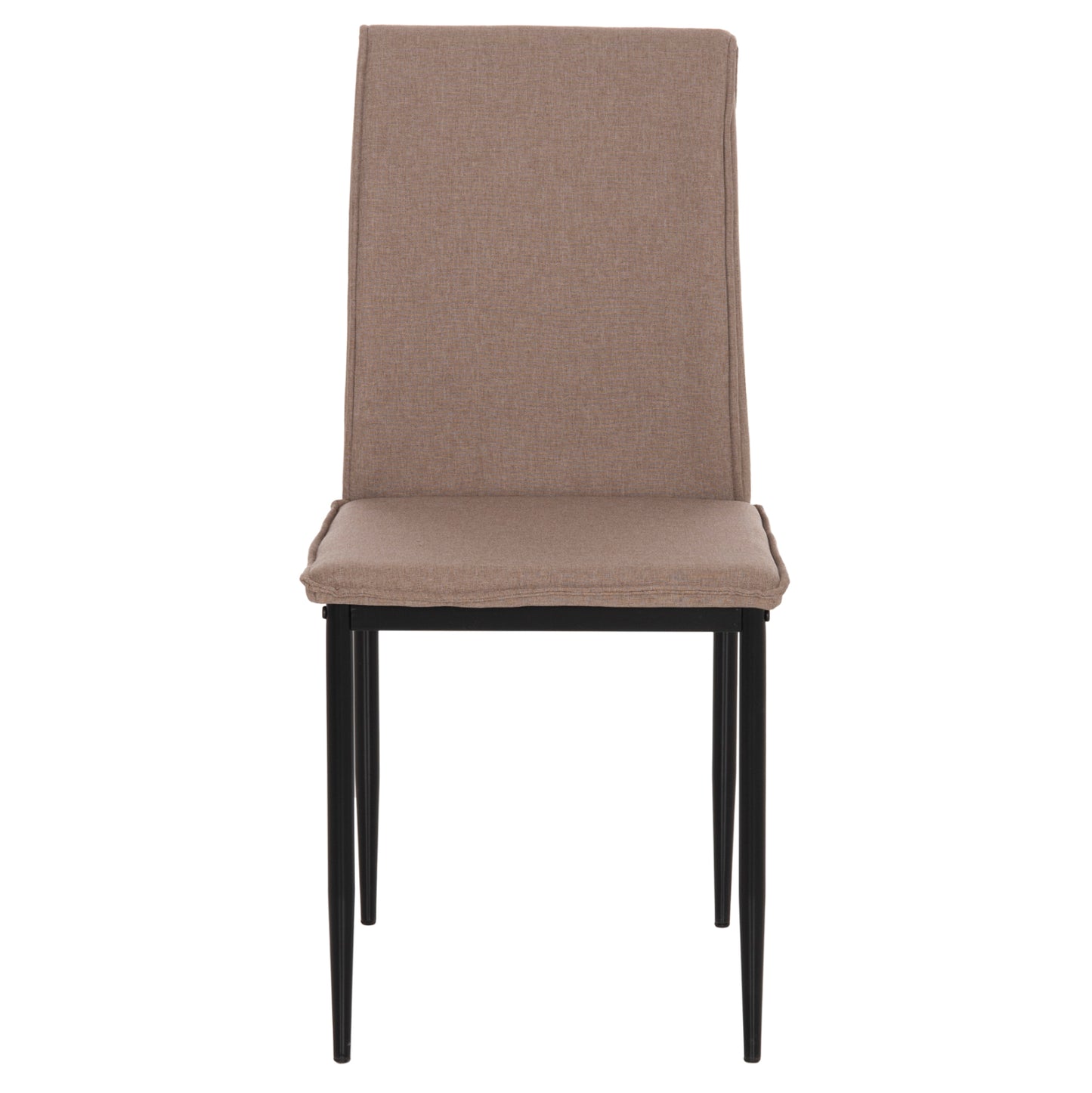 DINING CHAIR PERKY HM18347.04 BEIGE FABRIC-METAL LEGS IN BLACK 44x60x87Hcm.