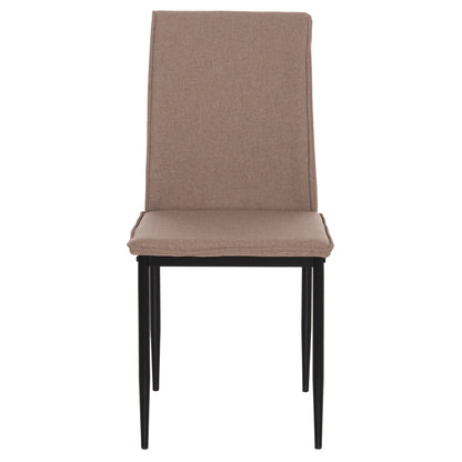 DINING CHAIR PERKY HM18347.04 BEIGE FABRIC-METAL LEGS IN BLACK 44x60x87Hcm.