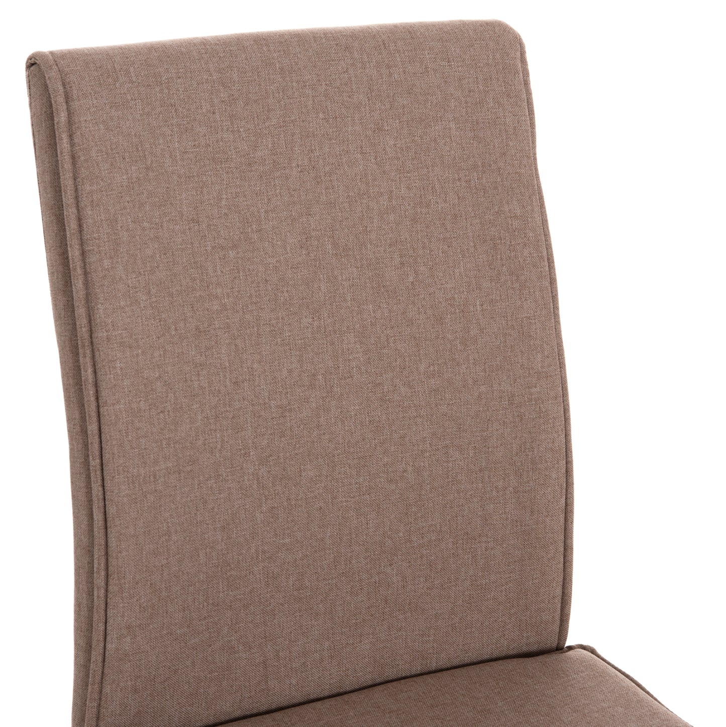 DINING CHAIR PERKY HM18347.04 BEIGE FABRIC-METAL LEGS IN BLACK 44x60x87Hcm.