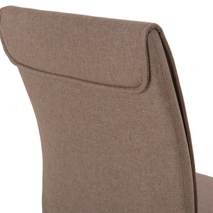 DINING CHAIR PERKY HM18347.04 BEIGE FABRIC-METAL LEGS IN BLACK 44x60x87Hcm.