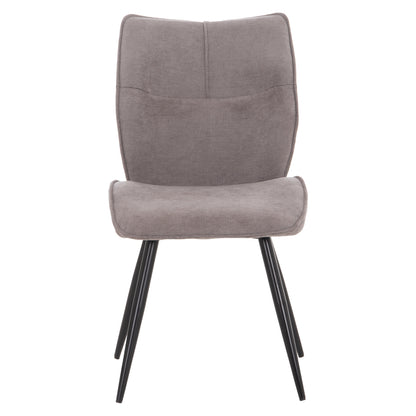 DINING CHAIR GAFF HM18425.01 LIGHT GREY FABRIC-METAL BLACK LEGS 49x63x90Hcm.