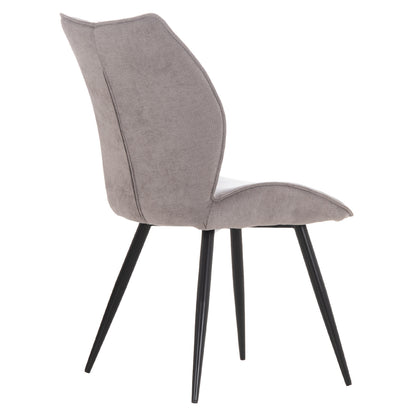 DINING CHAIR GAFF HM18425.01 LIGHT GREY FABRIC-METAL BLACK LEGS 49x63x90Hcm.