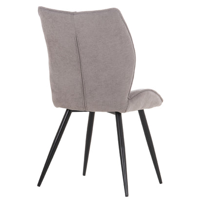 DINING CHAIR GAFF HM18425.01 LIGHT GREY FABRIC-METAL BLACK LEGS 49x63x90Hcm.