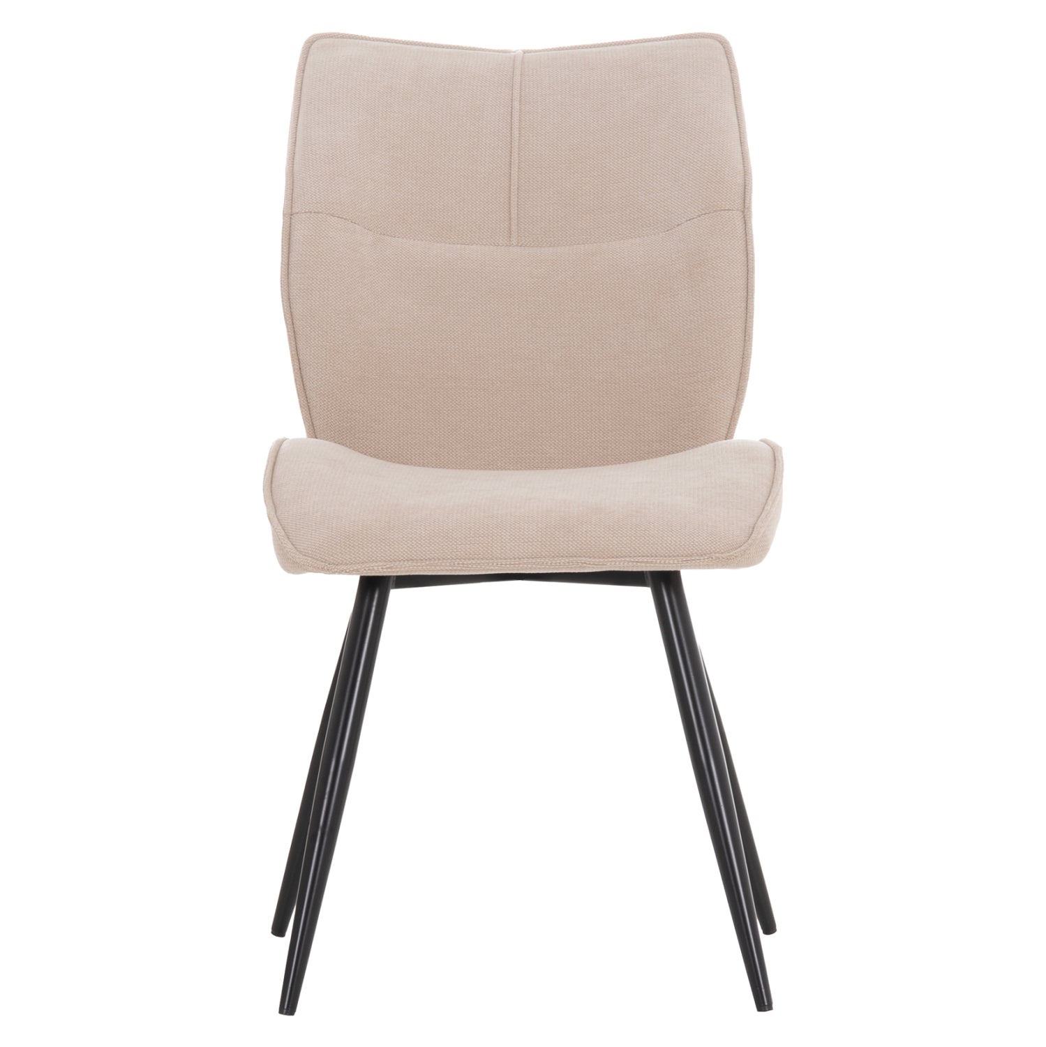 DINING CHAIR GAFF HM18425.02 BEIGE FABRIC-METAL BLACK LEGS 49x63x90Hcm.