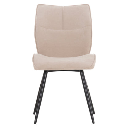 DINING CHAIR GAFF HM18425.02 BEIGE FABRIC-METAL BLACK LEGS 49x63x90Hcm.