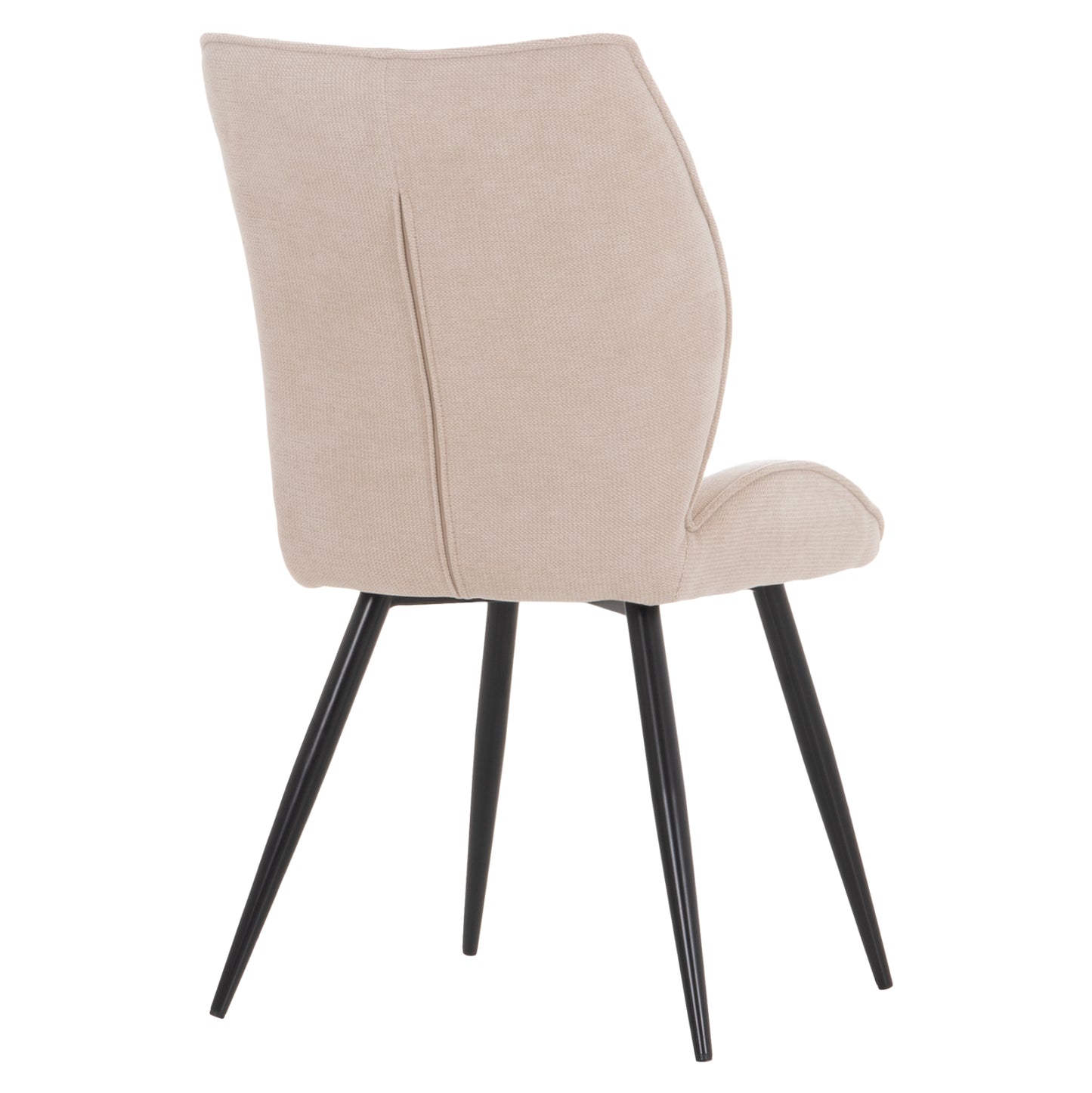 DINING CHAIR GAFF HM18425.02 BEIGE FABRIC-METAL BLACK LEGS 49x63x90Hcm.