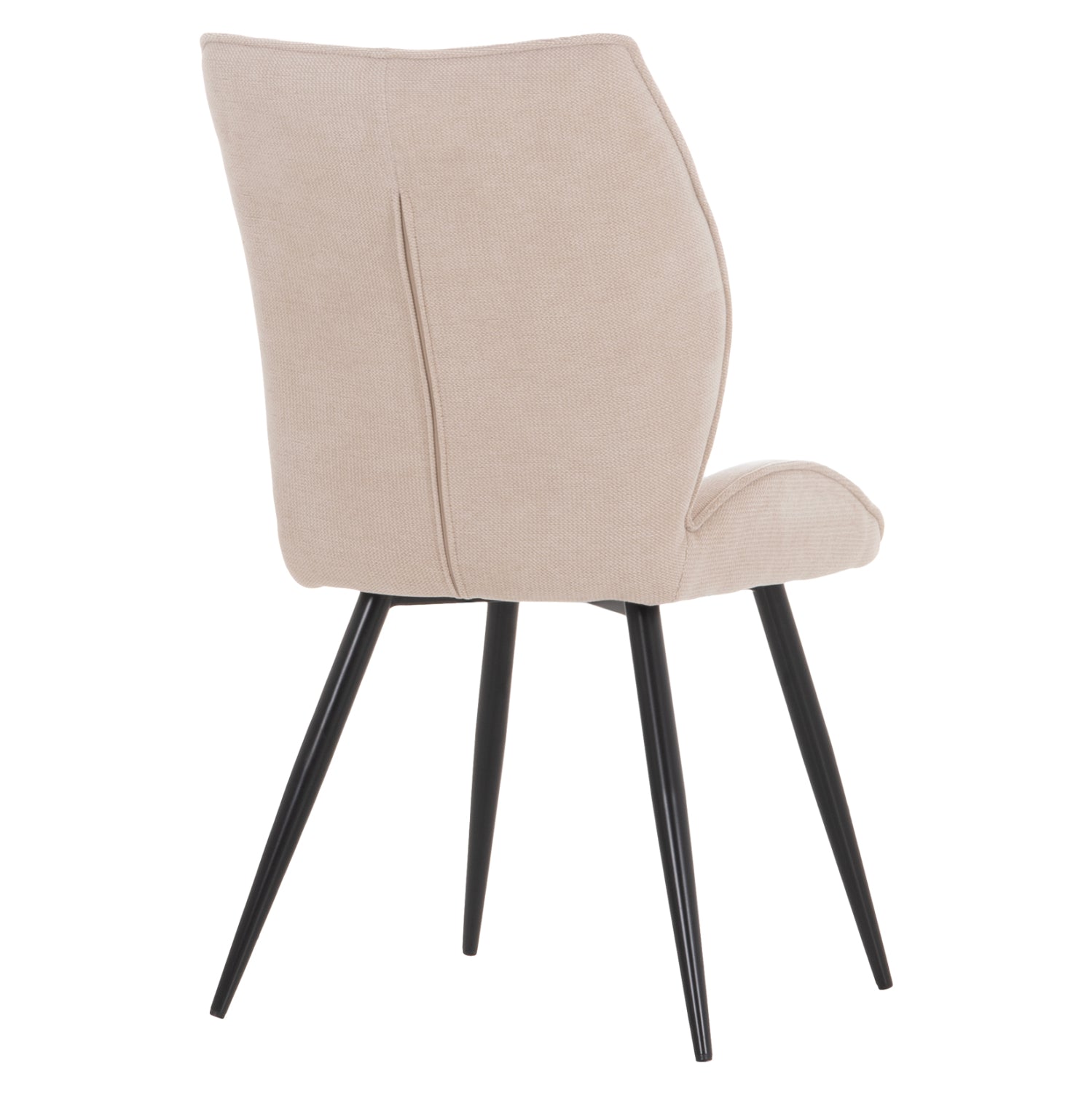 DINING CHAIR GAFF HM18425.02 BEIGE FABRIC-METAL BLACK LEGS 49x63x90Hcm.