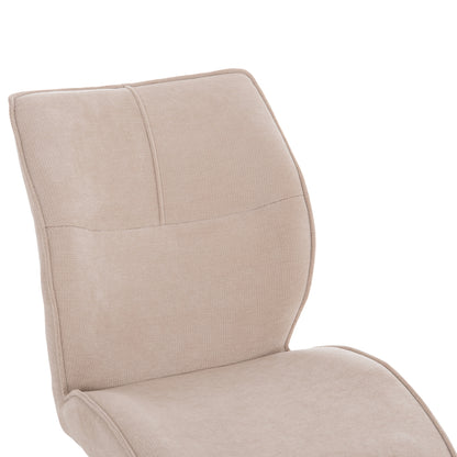 DINING CHAIR GAFF HM18425.02 BEIGE FABRIC-METAL BLACK LEGS 49x63x90Hcm.