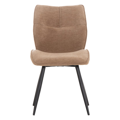 DINING CHAIR GAFF HM18425.03 TAUPE FABRIC-METAL BLACK LEGS 49x63x90Hcm.