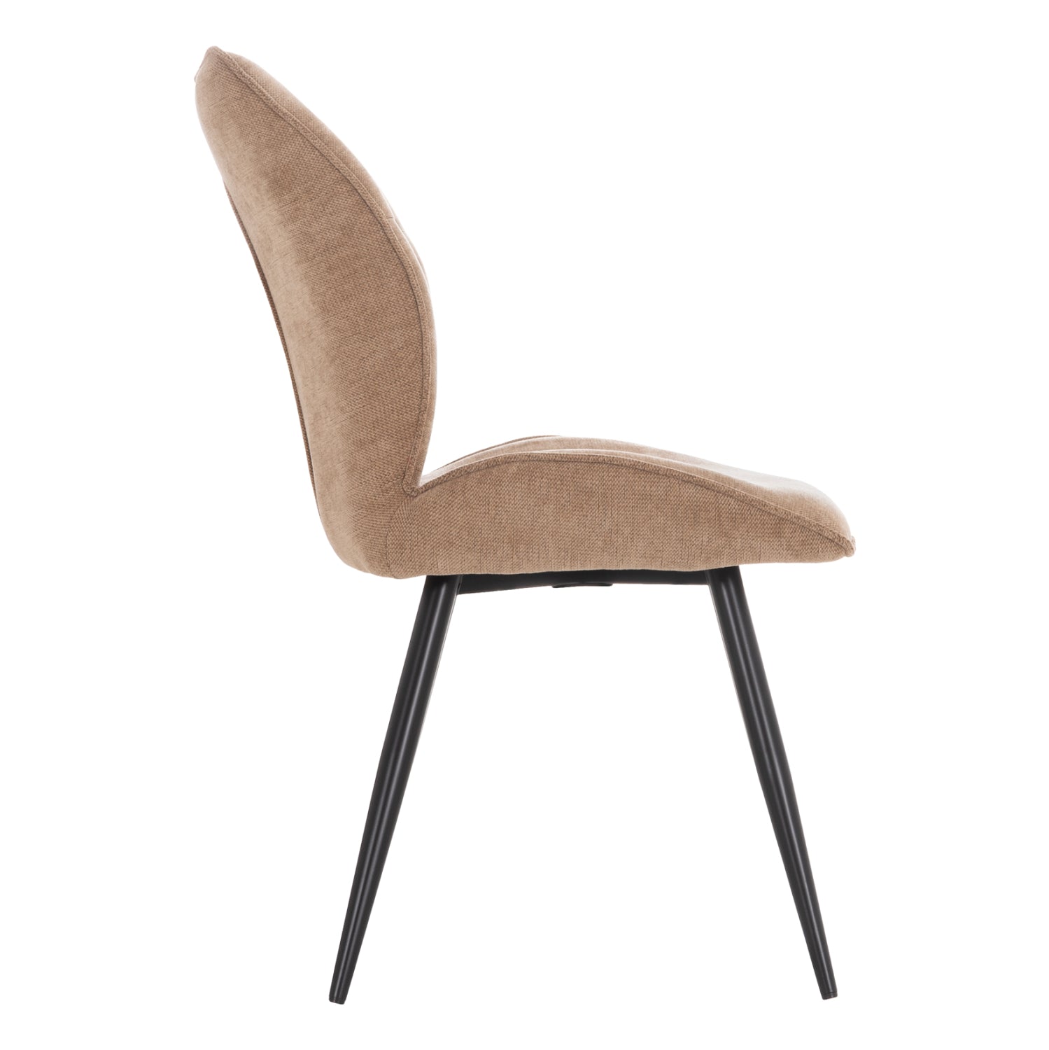 DINING CHAIR GAFF HM18425.03 TAUPE FABRIC-METAL BLACK LEGS 49x63x90Hcm.