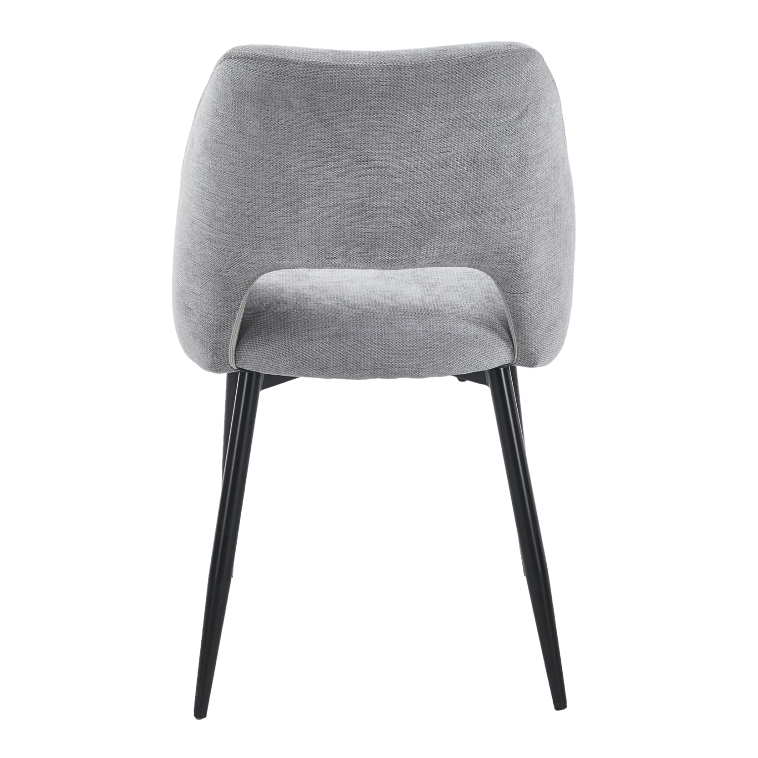 DINING CHAIR LAMETT HM18447.01 GREY FABRIC-METAL BLACK LEGS 51x58x82Hcm.