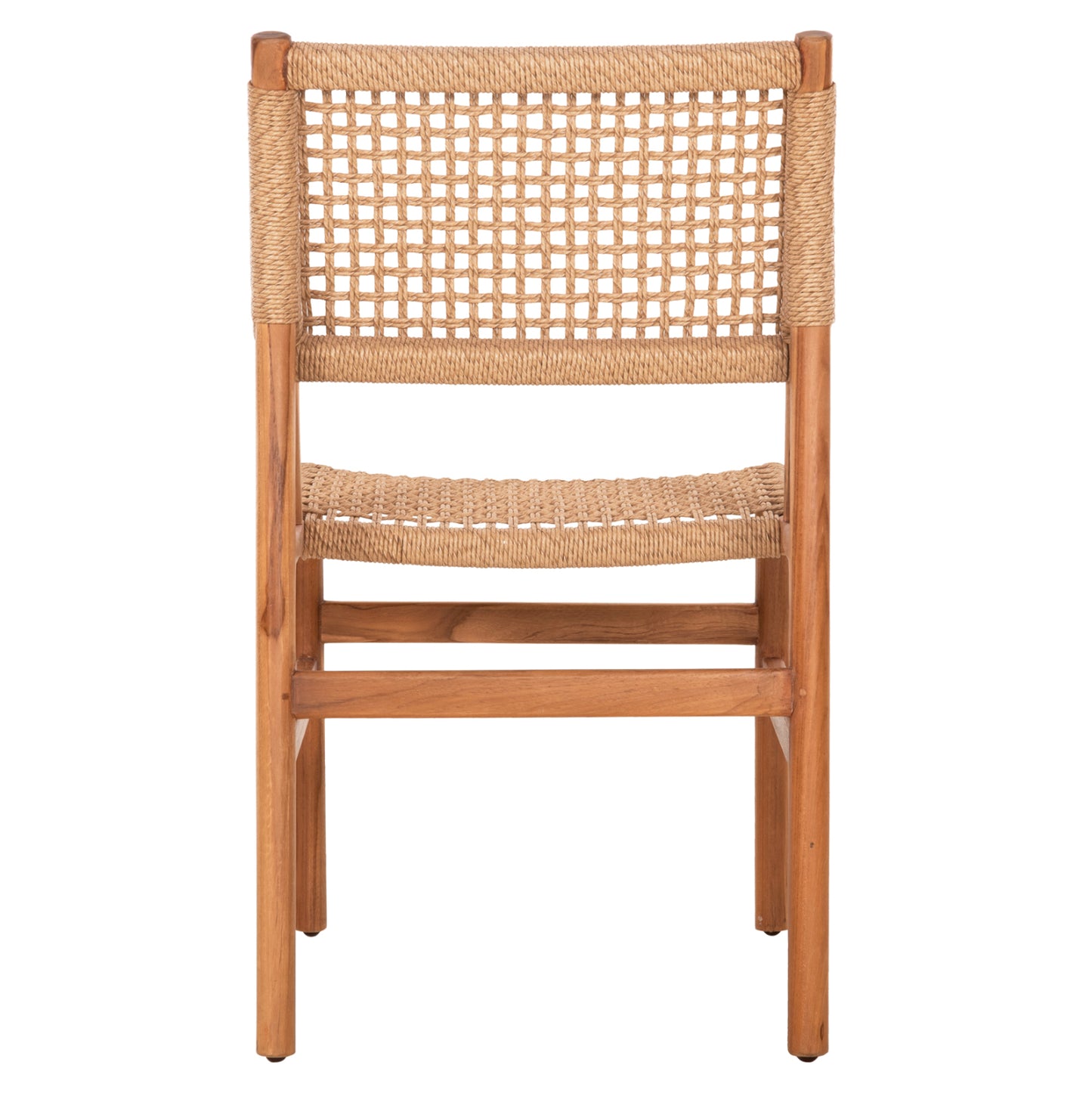 DINING CHAIR DINIZ HM6554 TEAK WOOD IN NATURAL COLOR--SYNTHETIC ROPE 48x60x84Hcm.